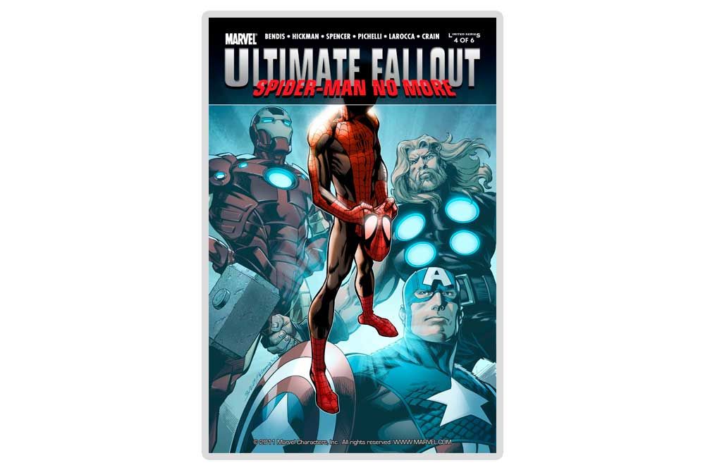 La CGC 9.8 (Variant Cover) cuesta $25,000+ y la CGC 9.8 (Regular) cuesta $3,500+ Cómic de Spider-Man Ultimate Fallout #4 – El Nacimiento de Miles Morales