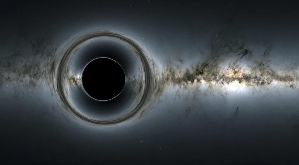 Presentación de un agujero negro en el espacio